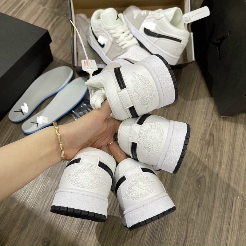 Giày _Jd low “astrograbber” trắng xám móc đen thể thao nam nữ