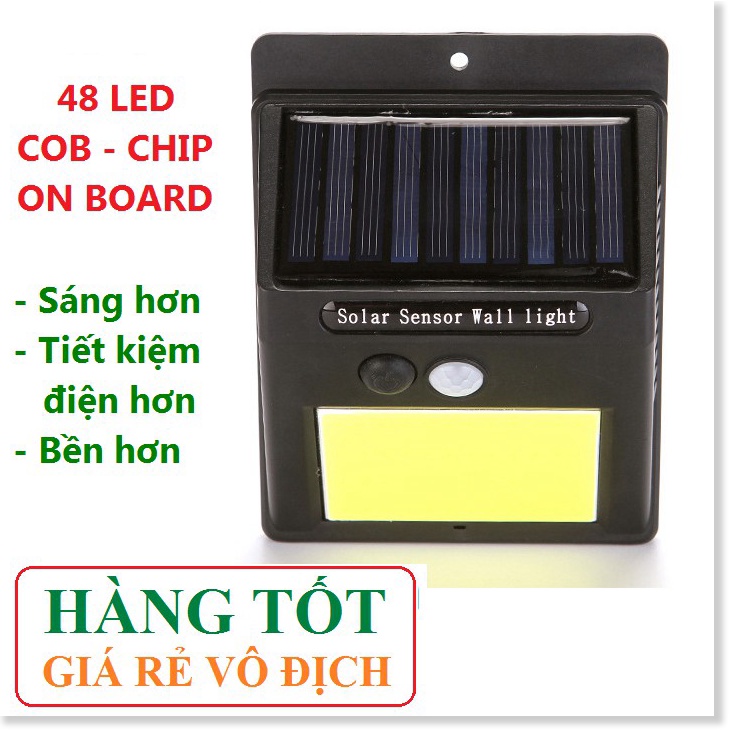 Bóng đèn LED năng lượng mặt trời - Tự động - 40 chip LED - 3 chế độ sáng