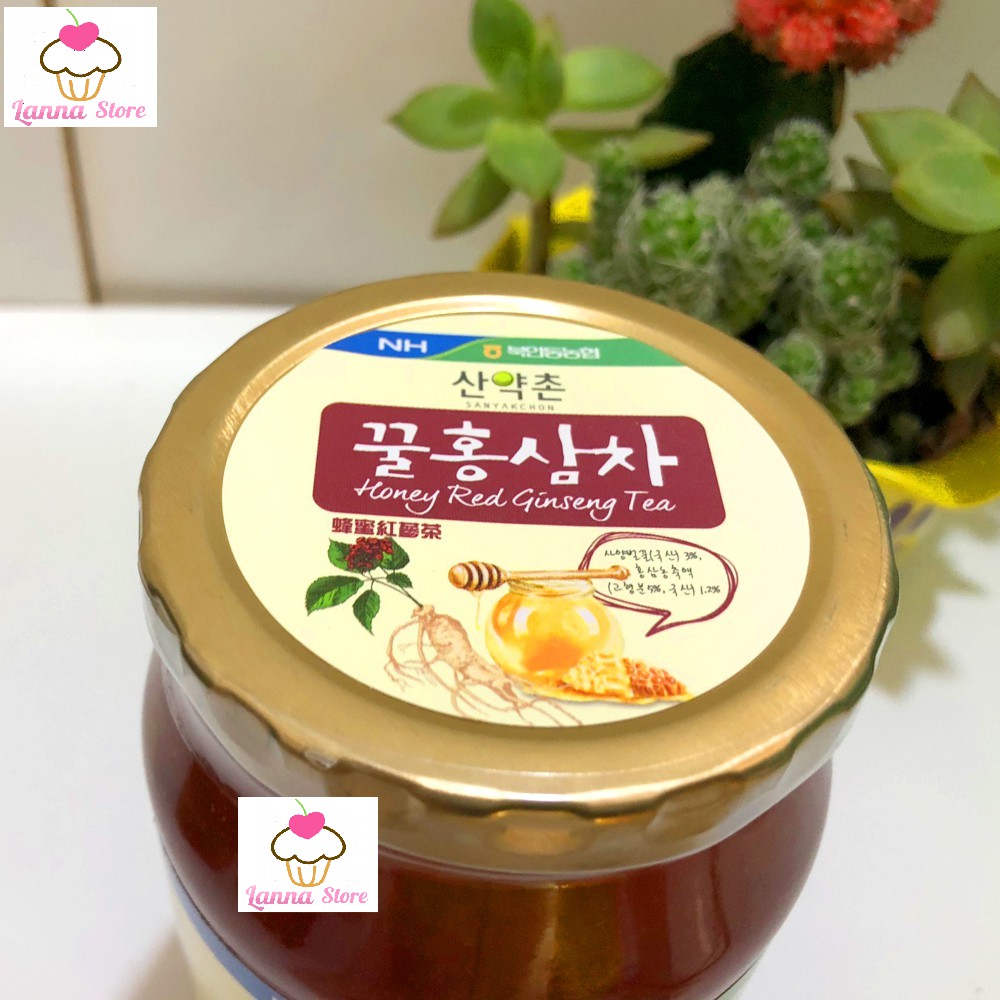 [ĐỦ 2 LOẠI] Mật ong sâm Bio Apgold / Sanyakchon hủ 580g - Hàn Quốc.