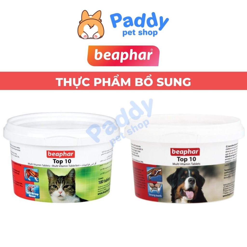 Vitamin Beaphar Cho Chó Mèo Bầu, Chó Mèo Con, Biếng Ăn (Hộp 180 viên)