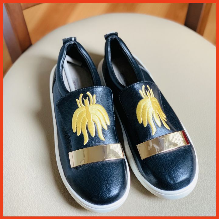 - Giày Slipon Da Mềm Sành Điệu Cho Bé- Mầu ĐEN- Size từ 26 đến 34