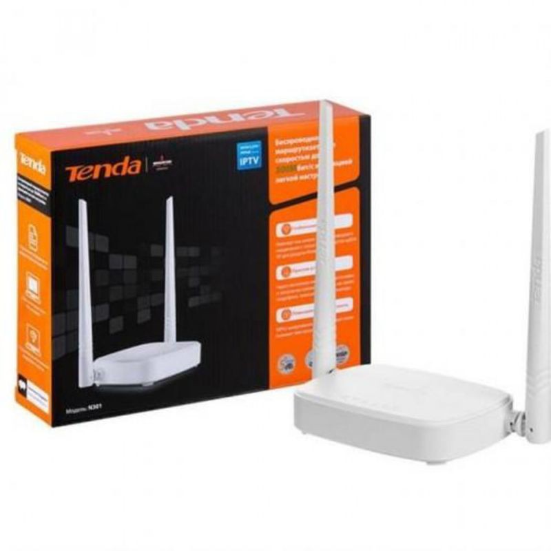 Bộ phát WIFI 2 Anten Tenda N301 tốc độ 300Mbps - Sản phẩm chính hãng bảo hành 3 năm