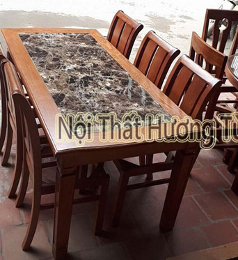 Bộ Bàn Ghế Phòng Ăn Gỗ Sồi Mỹ - Có Bọc Nệm Da/ Nỉ - Nội Thất Hương Tùng - Cam Kết Giao Đúng Sản Phẩm.