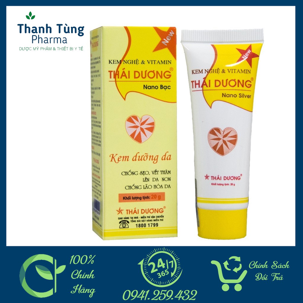 Kem nghệ Thái dương có Nano bạc - ngừa mụn, ngừa thâm nám, côn trung cắn - Chính hãng