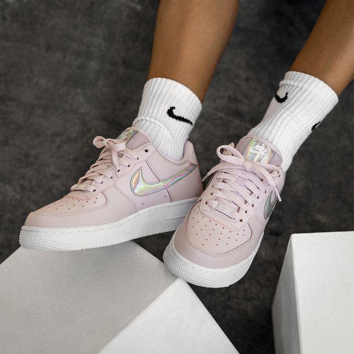 pink holographic air force 1