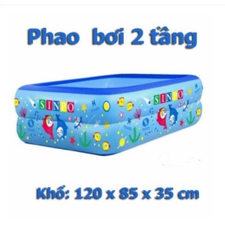 Bể bơi cho bé 🍎FREESHIP🍎 giảm 10k khi nhập [BE BOI] BỂ BƠI 2 TẦNG HÌNH CHỮ NHẬT
