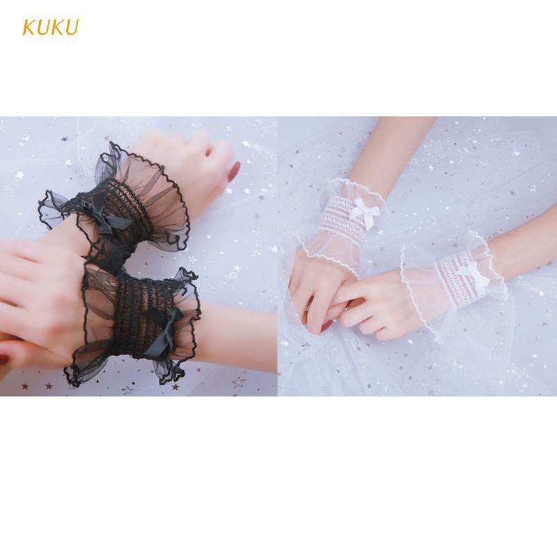 Vòng Đeo Cổ Tay Bằng Ren Thắt Nơ Màu Sắc Ngọt Ngào Phong Cách Lolita Nhật Bản Cho Nữ | BigBuy360 - bigbuy360.vn