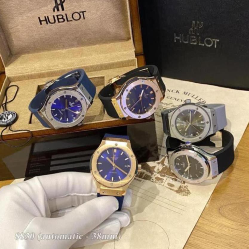 [Máy cơ] Đồng hồ nam nữ Hublot máy cơ automatic - 38mm chống xước, nước hàng fullbox hãng