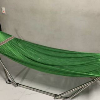 Võng xếp inox sáng bóng (khung tròn)