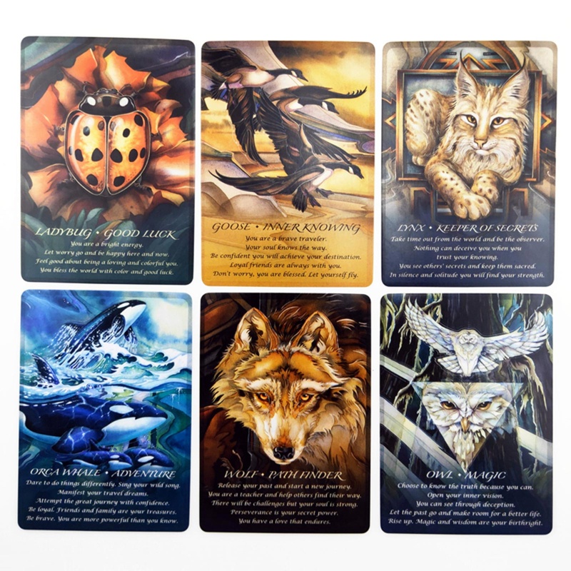 Bộ Thẻ Bài Tarot Tiếng Anh Hình Động Vật Dành Cho Người Lớn Và Trẻ Em