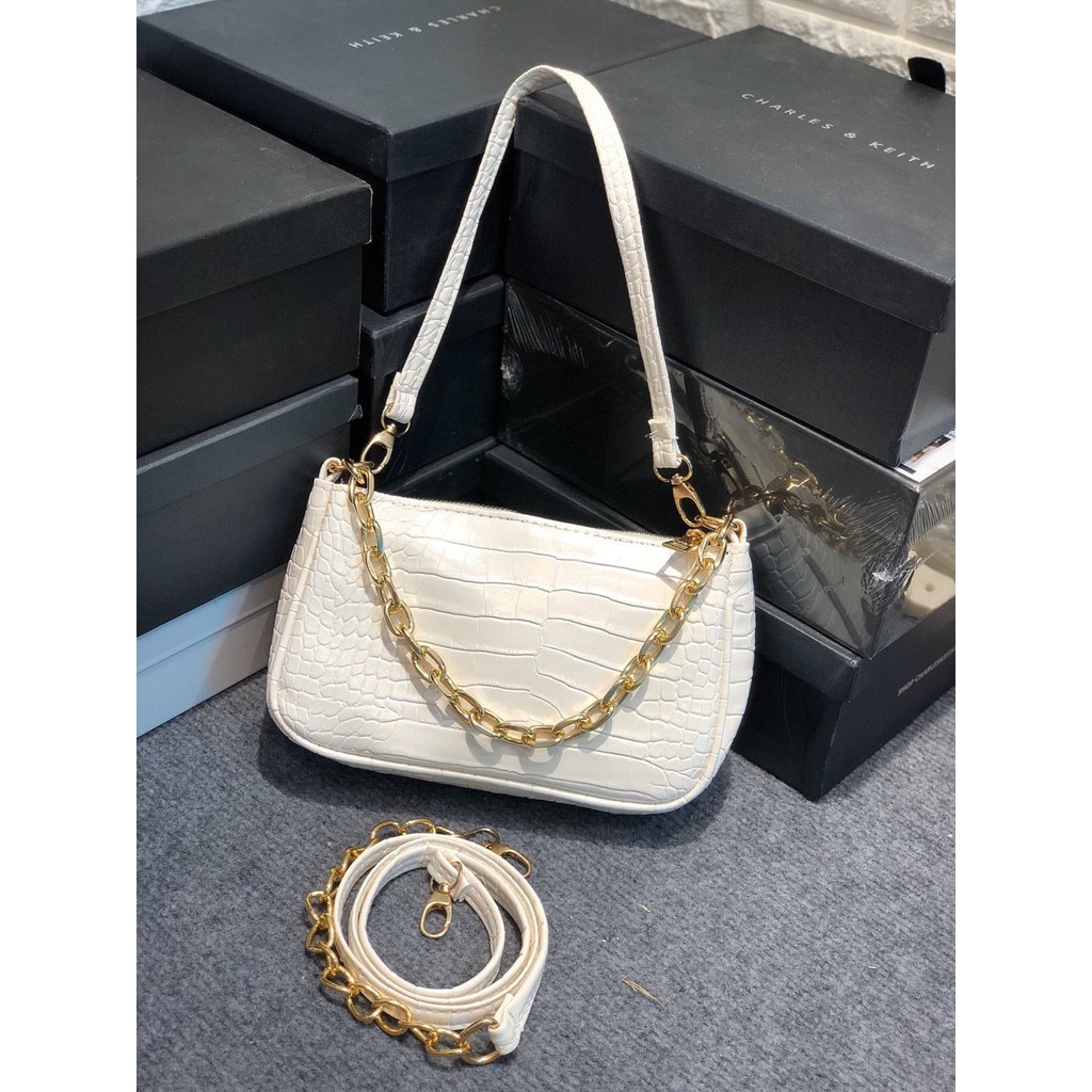 [Mẫu mới] Túi Quẩy Kẹp Nách Da Rắn Phối Dây Xích Siêu Xinh Hot Trend 2020 - 24H STORE | BigBuy360 - bigbuy360.vn