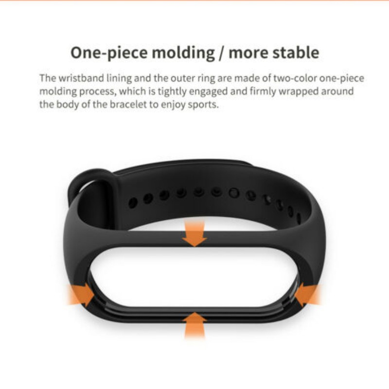 Dây silicon đeo tay thay thế cho đồng hồ thông minh Xiaomi Mi Band 4 thời trang
