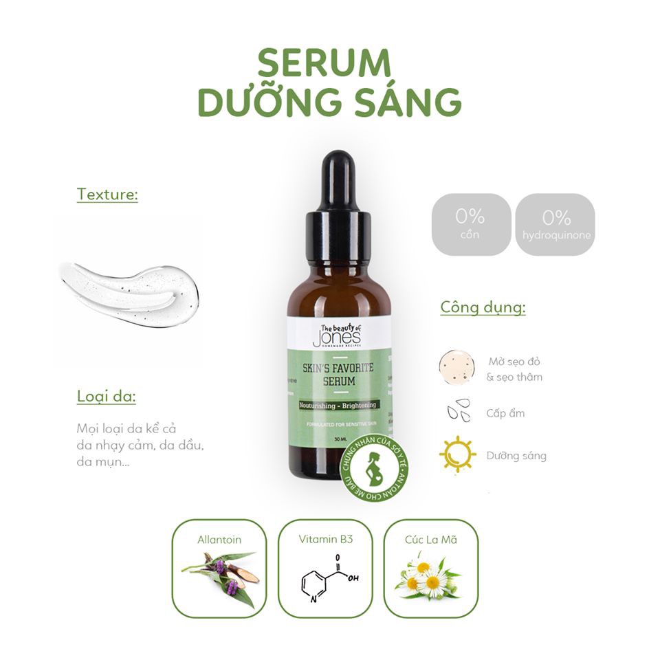 Serum Dưỡng Sáng Mờ Thâm - The Beauty of Jones