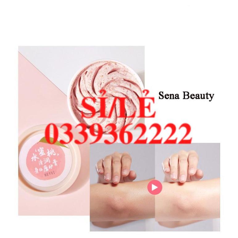 [ CHÍNH HÃNG ] Một hũ tẩy da chết body đào Heyxi Peach Clear Body Scrub 200G Senabeauty  HAIANHSHOP