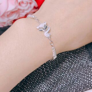 Lắc tay bạc hồ ly kim tiền