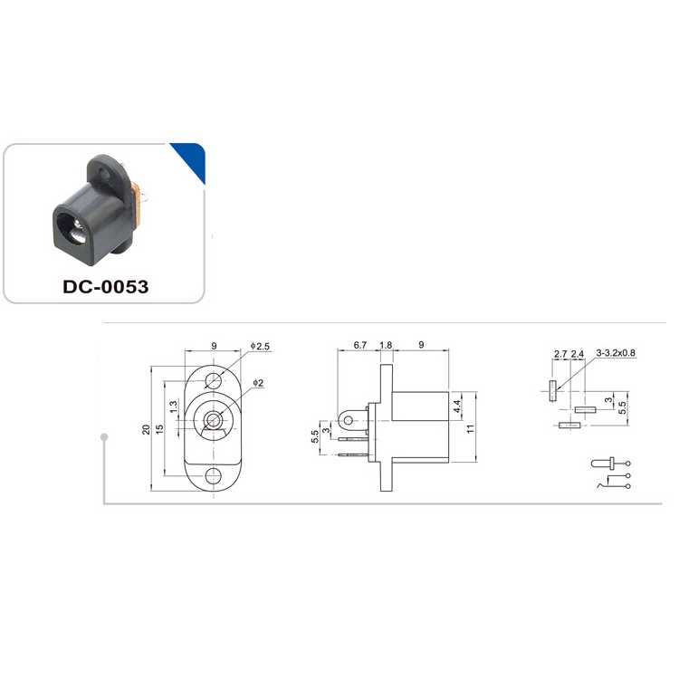 Set 20 Ổ Cắm Điện - 053 5.5 Sang 2.1 Q197