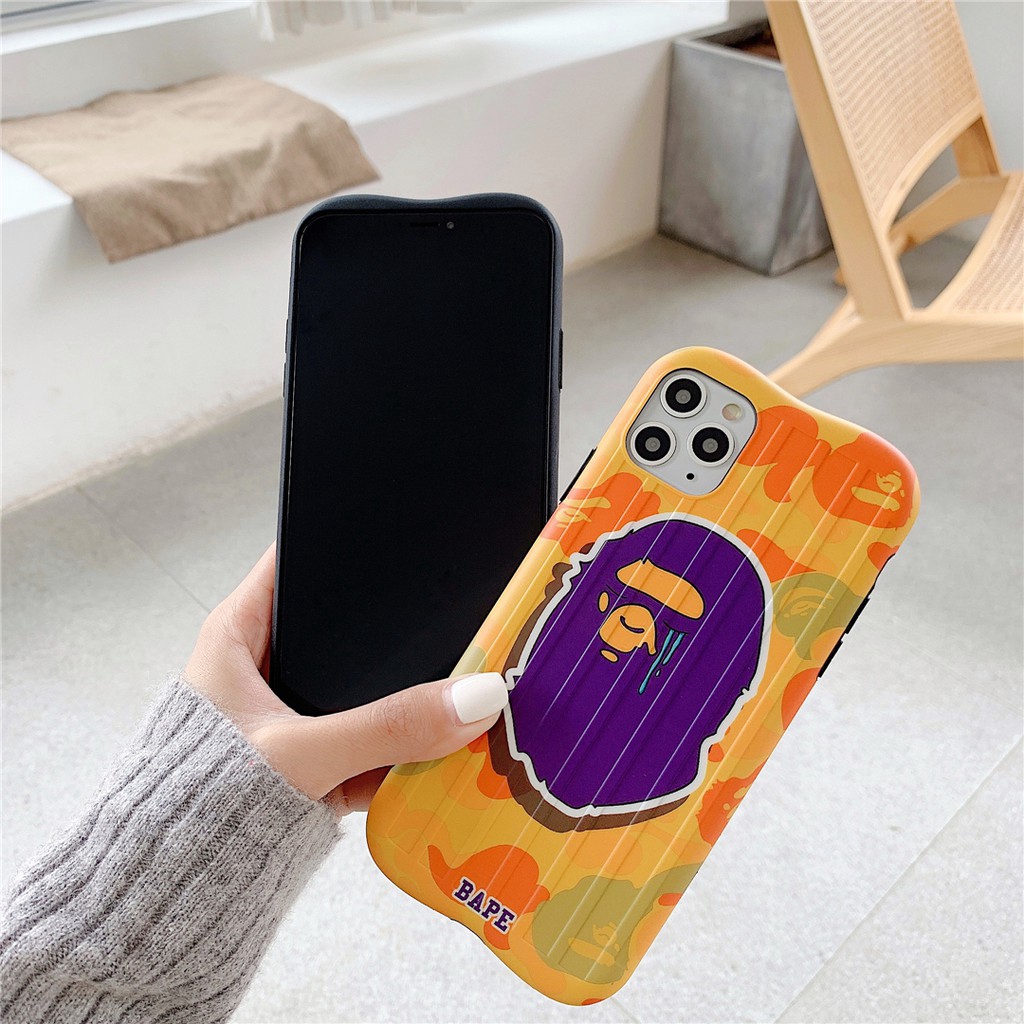 Ốp điện thoại nhựa mềm in hình nhẫn hiệu BAPE cho iPhone11 PRO MAX 7/8plus SE2020 X/XS XR XSMAX