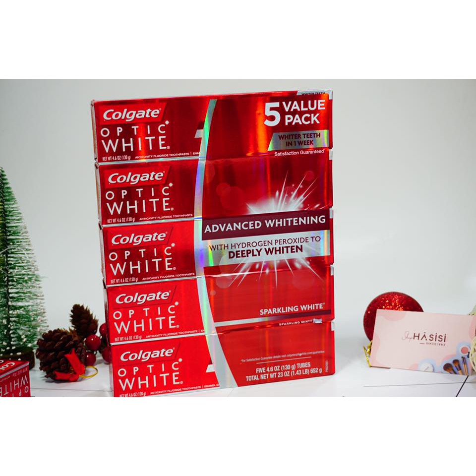 KEM ĐÁNH RĂNG COLGATE OPTIC WHITE 130G NHẬP KHẨU MỸ CHÍNH HÃNG - 4715