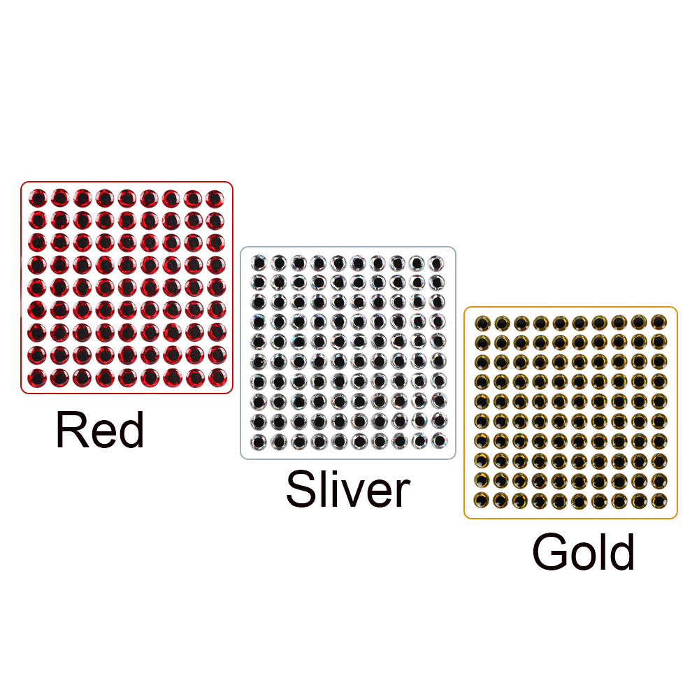 MUVAKO Set 100 mắt mồi câu cá nhân tạo 3D nhân tạo nhiều màu sắc