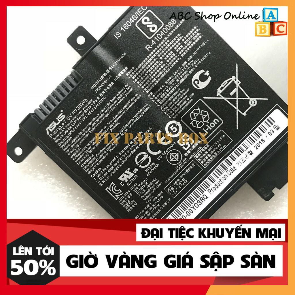 (HÀNG ZIN) Pin ASUS C21N1634 Vivobook X542U X542UA X542UQ X542UF R542U R542UR A542U A580U FL5900L FL8000U (7.6V-38Wh)