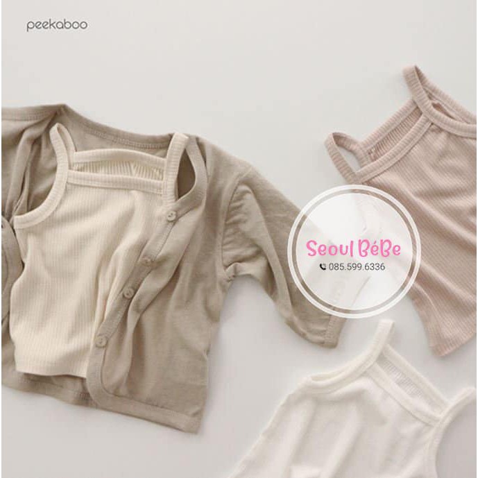 Bộ 2 dây cotton lạnh Anna bst Peekaboo 2021 made in Korea