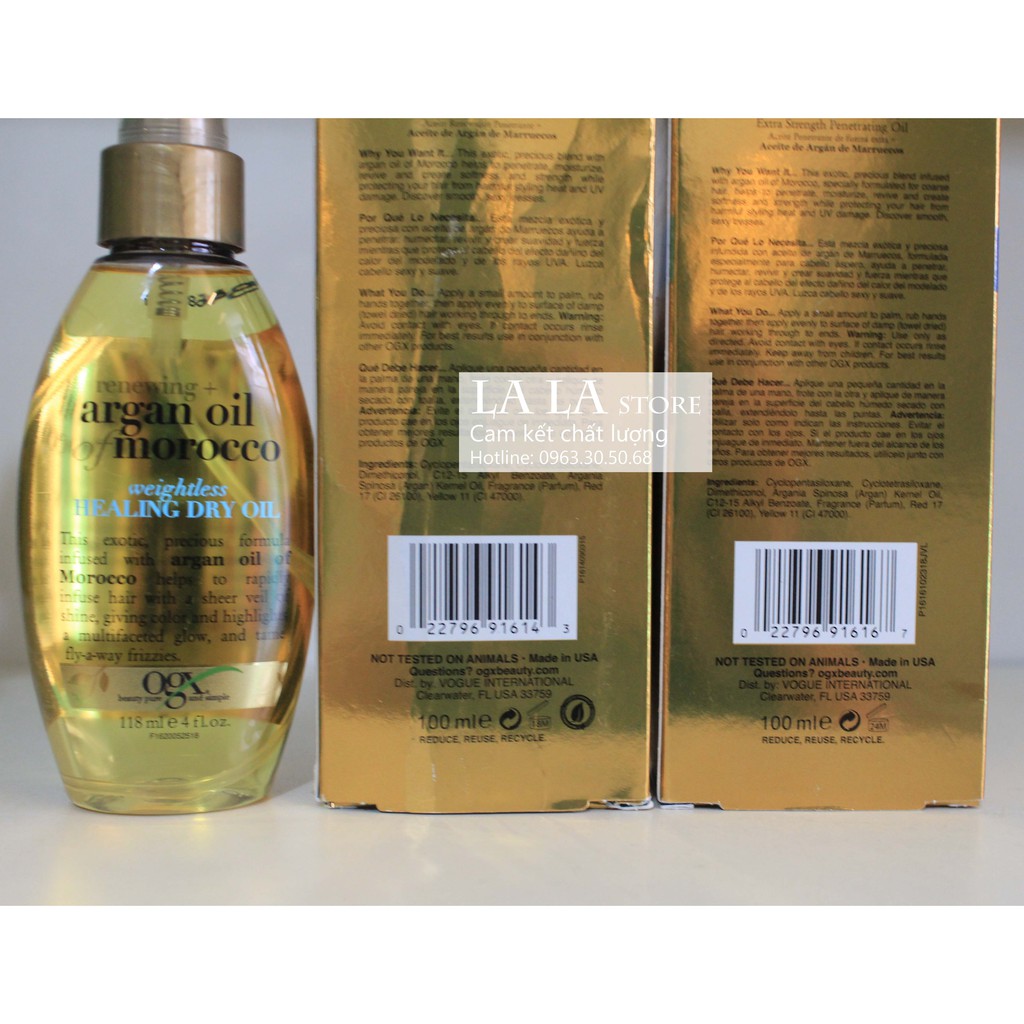 Dầu dưỡng tóc OGX Renewing Argan Oil of Morocco Penetrating Oil 100ml