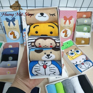 Hộp tất hình kute ( hộp+ 6 đôi)