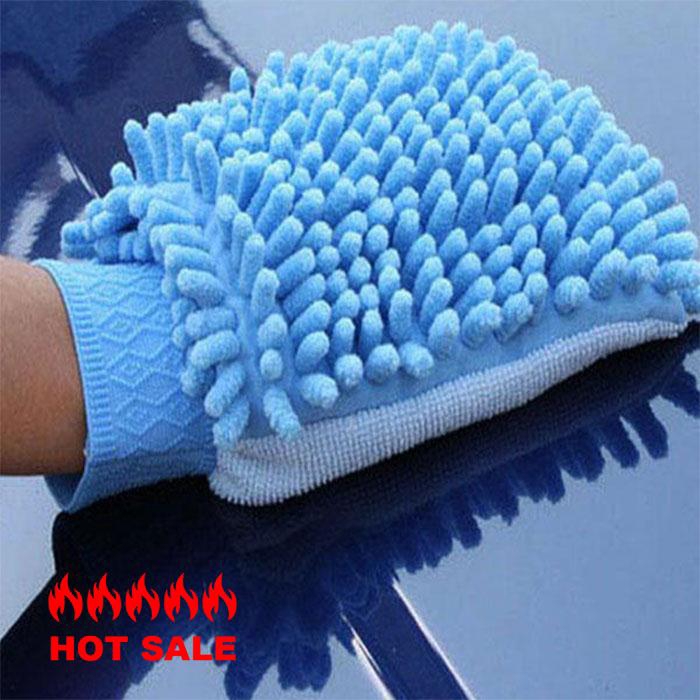 Găng tay vải sợi microfiber lau chùi sạch sẽ xe hơi