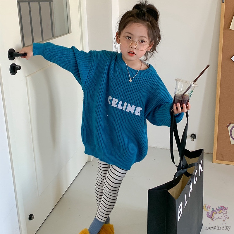 Quần Legging In Họa Tiết Kẻ Sọc Phong Cách Hàn Quốc Dễ Phối Đồ Thời Trang Cho Bé Gái