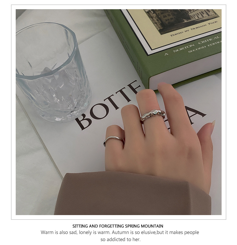 Nhẫn thiết kế đơn giản cao cấp có thể điều chỉnh kích thước 22797