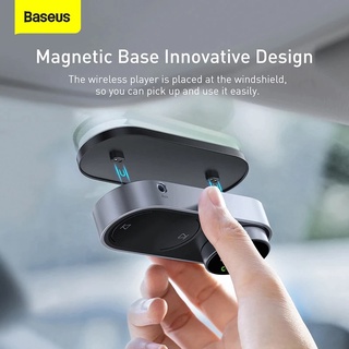 Bộ thu phát Bluetooth xe hơi Baseus Type 7 AUX (Car AUX 3.5mm BT Receiver/ Adapter) và Baseus Solar Car Wireless MP3