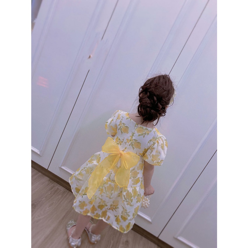 VÁY CHO BÉ GÁI VẢI TƠ ÉP CÓ LÓT TRONG, ĐÍNH NỢ PHÍA SAU CỰC XỊN HÀNG BÁN SHOP SIZE  9-21KG [V40]