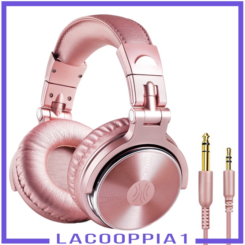 [LACOOPPIA1] Pro-10 Over-Ear DJ Headphone Headsets with Mic for Studio Monitoring Mixing