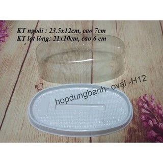100 Hộp H12 - đựng Bánh Oval - H12