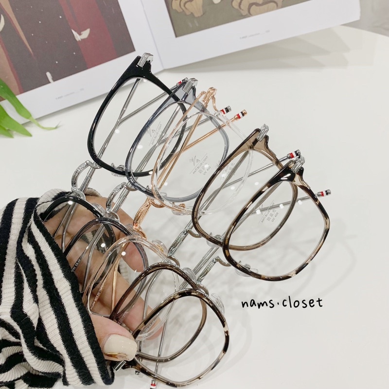 Gọng kính mắt nhựa phối kim loại dáng vuông nhiều màu M2268