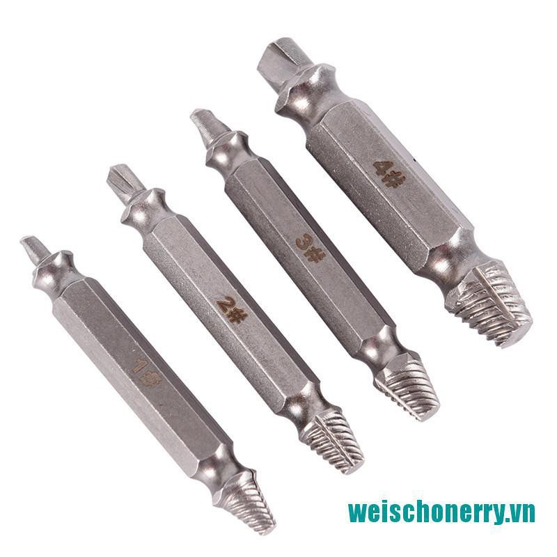 Weischoenrry◑4 Mũi Khoan Tốc Độ Cao Kèm Hộp Đựng