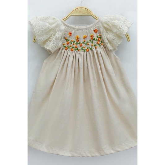 ĐẤM SMOCK ĐÔI MẸ VÀ BÉ REN KEM