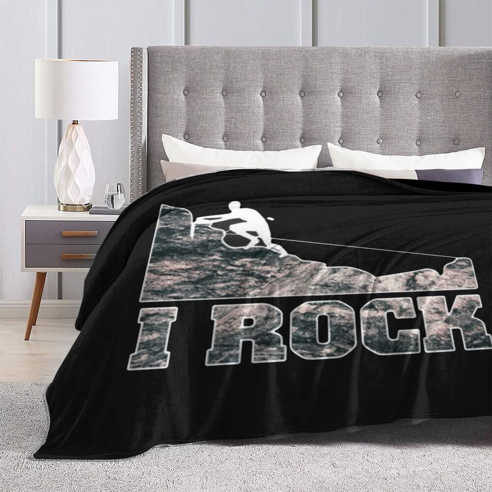 【Boutique Blanket】I Rock Climbing Lightweight Throw Blanket Anti-Pilling Plush Fuzzy Cozy Suitable for Bed Sofa Couch Camp