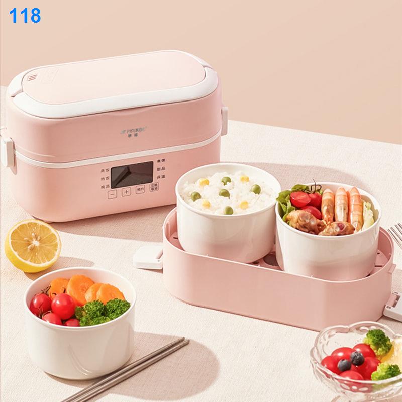 2021 ℡▪Hộp cơm cắm điện đa năng, hâm nóng và giữ nhiệt thông minh tự động, có thể nấu cơm, nhân viên văn phòng ăn