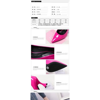 (order) giày cao gót da bóng gót loe thời trang 8cm