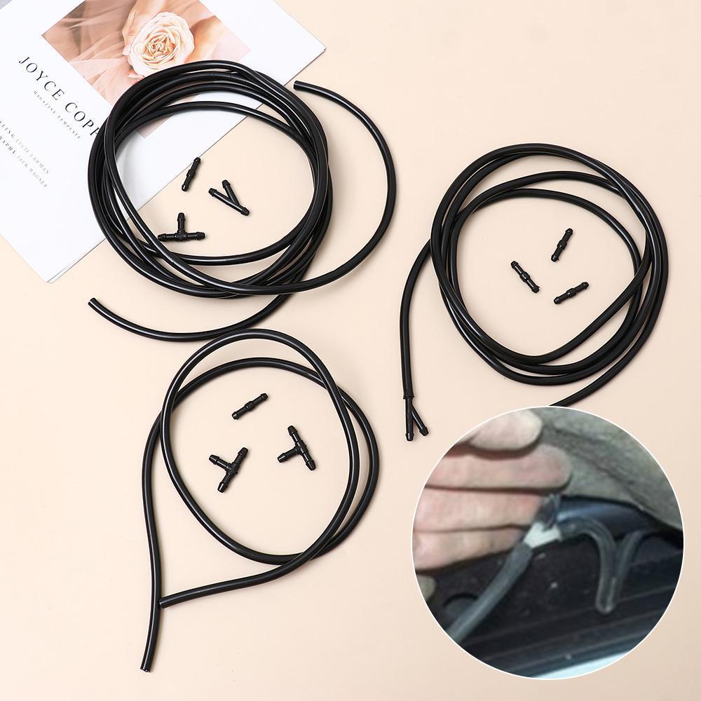 SUYO Đầu Nối Ống Nước Bằng Cao Su Màu Đen Cho Kính Chắn Gió Xe Hơi