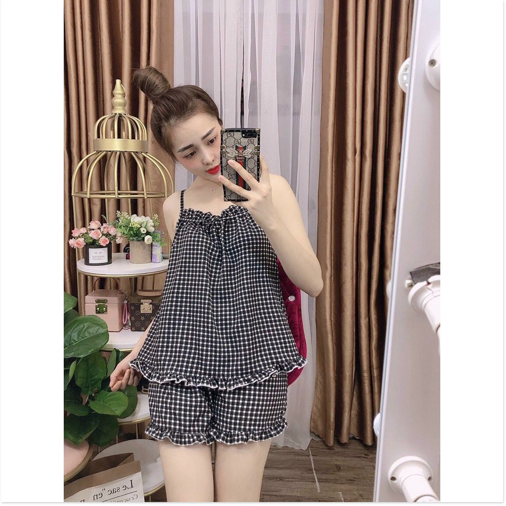 Set bộ tiểu thư mặc nhà Satin ngắn đẹp , tôn dáng KOKO MI FASHION