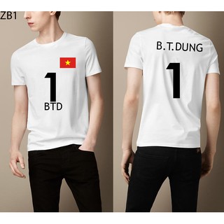 Áo thun in 2 mặt cầu thủ đội tuyển U23 Việt Nam (có in tên theo yêu cầu)