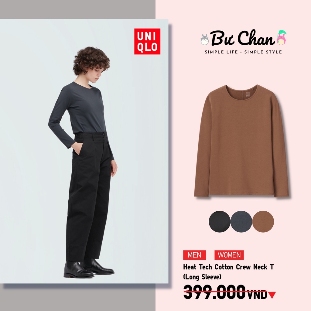 Áo giữ nhiệt UNIQLO Nữ dài tay cổ tròn ❤️ (UNIQLO Nhật Chính Hãng)