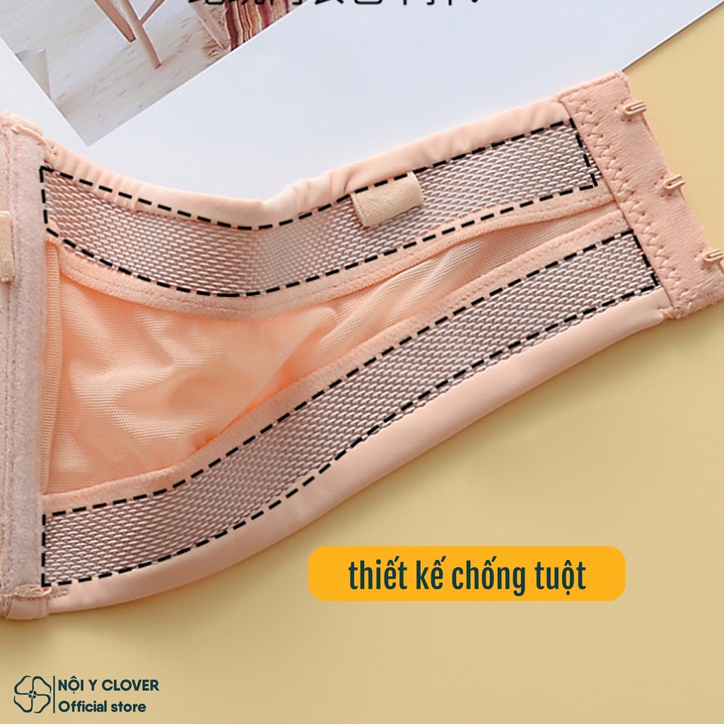 Áo Ngực Chống Tuột Không Gọng Nâng Ngực Có Thể Tháo Dây Vai Đệm Dày ELSA BRA - 339