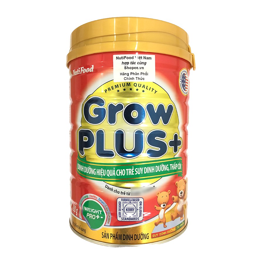 Sữa Bột Grow PLUS Đỏ Lon 780g Date 06/2022 Suy Dinh Dưỡng  - NutiFood Grow Plus Đỏ Cho Trẻ Nhỏ - Hàng Chính Hãng