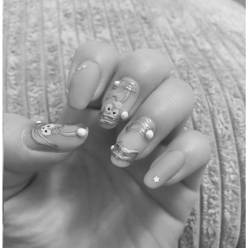 Miếng Dán Trang Trí Móng Tay 3D DIY Hình Gấu Hoạt Hình Xinh Xắn