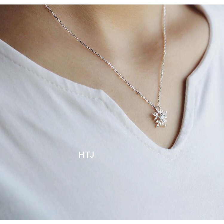 Bộ trang sức bạc ta hoa tuyết nhỏ xinh - Bạc Bibi silver