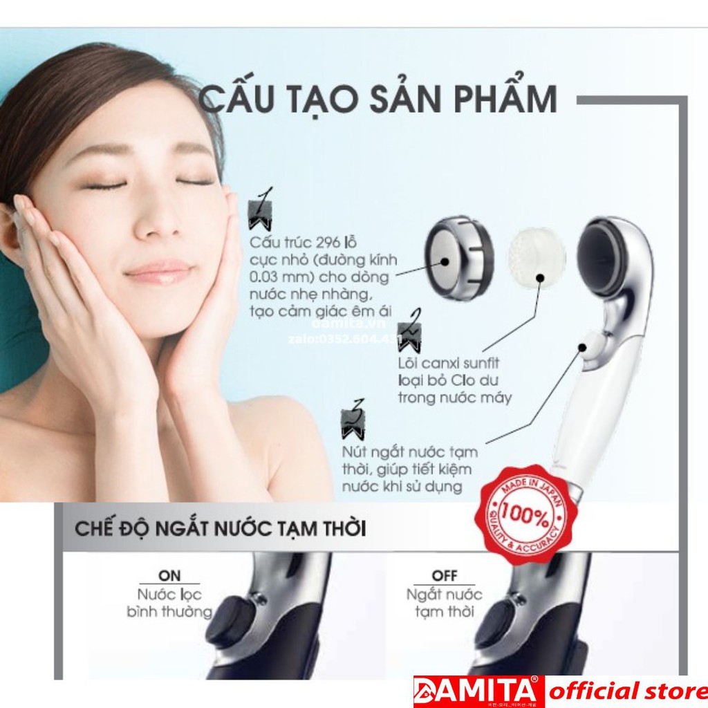 Thiết bị lọc nước vòi sen tắm Nhật Bản Cleansui ES301