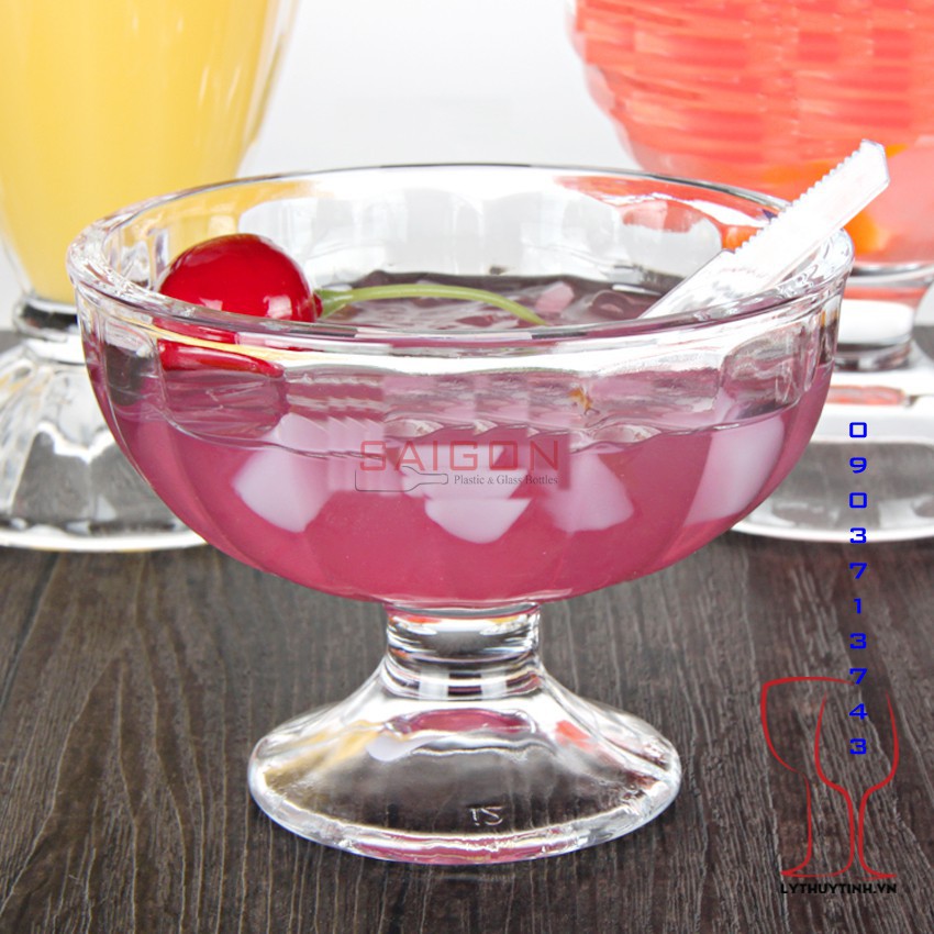 [Sỉ] Bộ 6 Ly đựng Kem Ocean Thủy Tinh Miệng Bằng đẹp cao cấp giá rẻ P00115